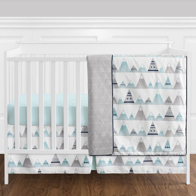 Sweet Jojo Designs Mountains 4 Piece Reversible Crib Bedding Set