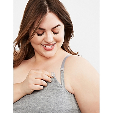 Motherhood&reg; X-Large Maternity Clip-Down Nursing Tank Top in Grey. View a larger version of this product image.