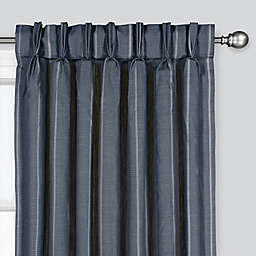 The Collection Fritz Pinch Pleat 108-Inch Rod Pocket Window Curtain Panel in Indigo