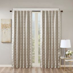 SunSmart Cassius 100% Blackout Window Curtain Panel 50x84" Grey/Silver