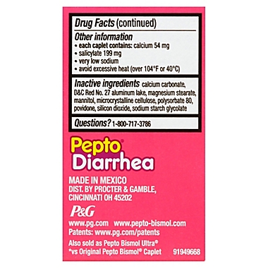 Pepto&reg; Diarrhea 12-Count Caplets. View a larger version of this product image.