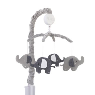 NoJo&reg; Love You To The Moon Musical Mobile in Grey&nbsp;. View a larger version of this product image.