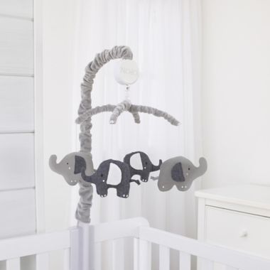 NoJo&reg; Love You To The Moon Musical Mobile in Grey . View a larger version of this product image.