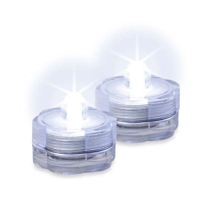 Battery Operated Water Submersible White LED Lights (Set ...