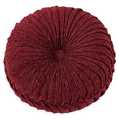 J. Queen New York Taormina 15-Inch Round Throw Pillow in Red. View a larger version of this product image.