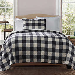 Bee & Willow™ Buffalo Check 3-Piece Reversible King Quilt Set in Charcoal