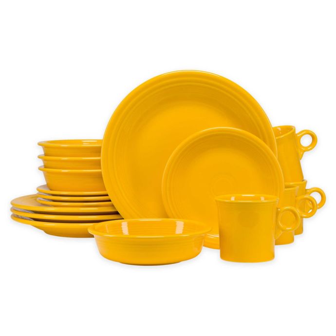 Fiesta® 16Piece Dinnerware Set in Daffodil Bed Bath and Beyond Canada