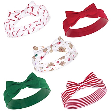 Hudson Baby&reg; 5-Pack Sugar and Spice Headbands in Green. View a larger version of this product image.