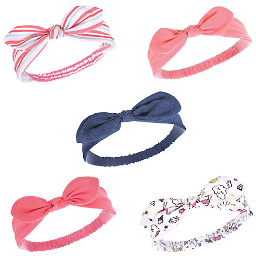 Alternate image 1 for Hudson Baby® 5-Piece Knotted Jersey Headbands