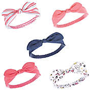 Hudson Baby&reg; 5-Piece Knotted Jersey Headbands in Doodle