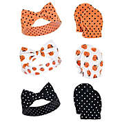 Hudson Baby&reg; 6-Piece Pumpkin Headband and Scratch Mitten Set in Orange