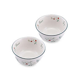 Pfaltzgraff® Winterberry Sentiment Dessert Bowls (Set of 2)