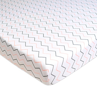 TL Care&reg; Cotton Jersey Fitted Mini-Crib Sheets in Pink (2-Pack). View a larger version of this product image.