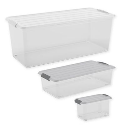 plastic storage container with lid and handle