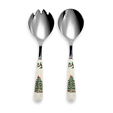 Spode&reg; Christmas Tree Salad Servers. View a larger version of this product image.