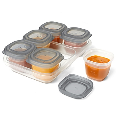 SKIP*HOP&reg; Easy-Store 7-Piece Container and Tray Set in Grey. View a larger version of this product image.