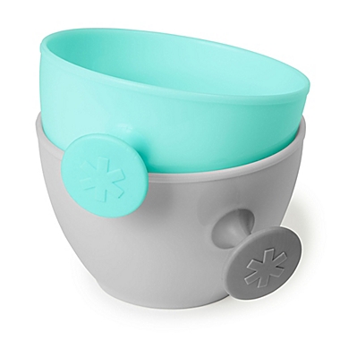 SKIP*HOP&reg; Easy Grab Bowls in Grey/Teal (Set of 2). View a larger version of this product image.
