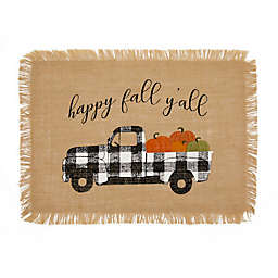 Elrene Home Fashions "Happy Fall Y'All" Farmhouse Placemats (Set of 4)