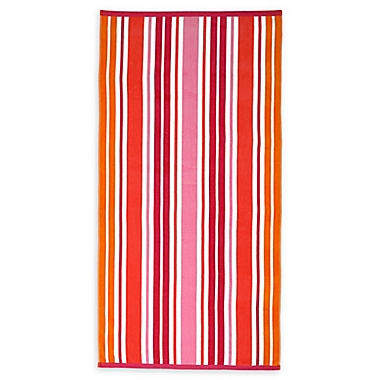 Destination Summer Sunny Isles Turkish Cotton Beach Towel in Warm Stripe . View a larger version of this product image.