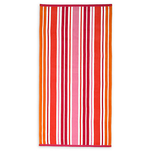 Alternate image 1 for Destination Summer Sunny Isles Turkish Cotton Beach Towel in Warm Stripe