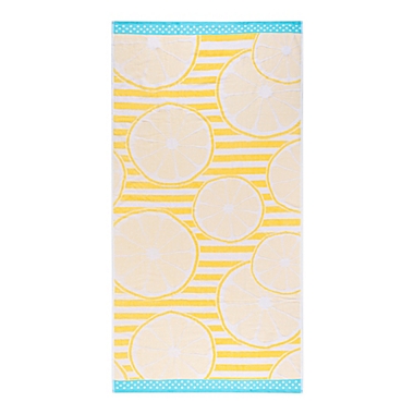 Destination Summer Lemon Slices Beach Towel in Yellow/Aqua. View a larger version of this product image.