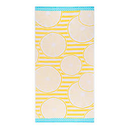 Destination Summer Lemon Slices Beach Towel in Yellow/Aqua