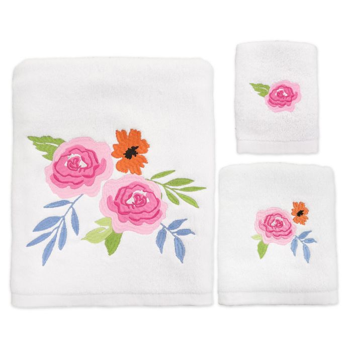 Floral Burst 3-Piece Bath Towel Set | Bed Bath & Beyond