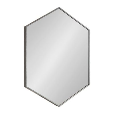 22&#34; x 31&#34; Rhodes Hexagon Wall Mirror Silver - Kate &#38; Laurel All Things Decor