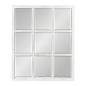 Kate and Laurel&trade; Hogan 26-Inch x 32-inch 9 Windowpane Wood Wall Mirror in White