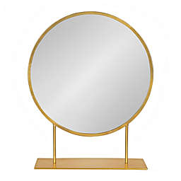 Kate and Laurel™ Rouen 18-Inch x 22-Inch Round Table Mirror in Gold
