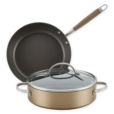 Anolon&reg; Advanced Home Nonstick Hard-Anodized Aluminum 3-Piece Cookware Set in Bronze