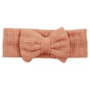 Tiny Treasures Knit Bow Headband in Mauve