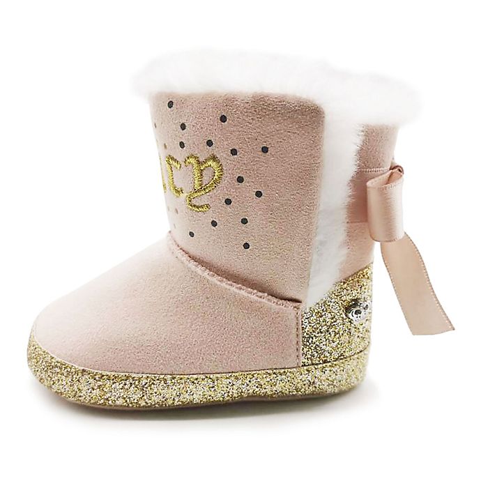 Juicy Couture® Bow Bootie in Peach/Gold | Bed Bath & Beyond