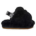 Alternate image 0 for UGG&reg; Size 6-12M Fluff Strap Sandal in Black