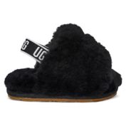 UGG&reg; Fluff Strap Sandal in Black