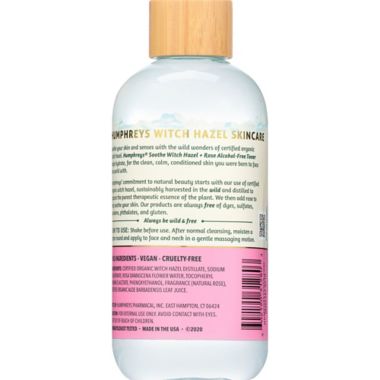 Humphreys&reg; Alcohol-Free 8 fl. oz. Rose Witch Hazel Organic Toner. View a larger version of this product image.