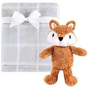 Hudson Baby&reg; Plush Blanket and Snuggly Fox Toy Gift Set in Grey/White