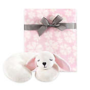 Hudson Baby&reg; Modern Bunny Neck Pillow and Blanket Set in Cream/Pink