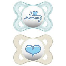 MAM Love & Affection Age 0-6 Months I Love Mommy Pacifier (2-Pack)