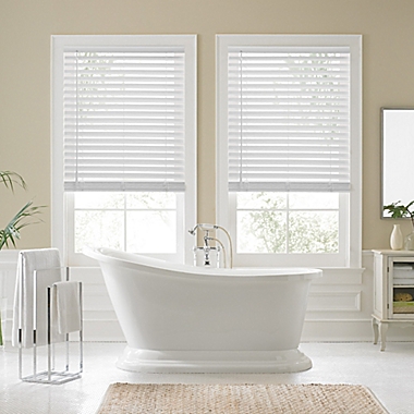 Real Simple&reg; Faux Wood 48-Inch Cordless Shade in White. View a larger version of this product image.