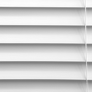 Real Simple&reg; Faux Wood 60-Inch Cordless Shade in White. View a larger version of this product image.