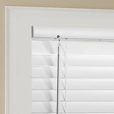 Real Simple&reg; Faux Wood 20.5-Inch x 60-Inch Cordless Shade in White. View a larger version of this product image.