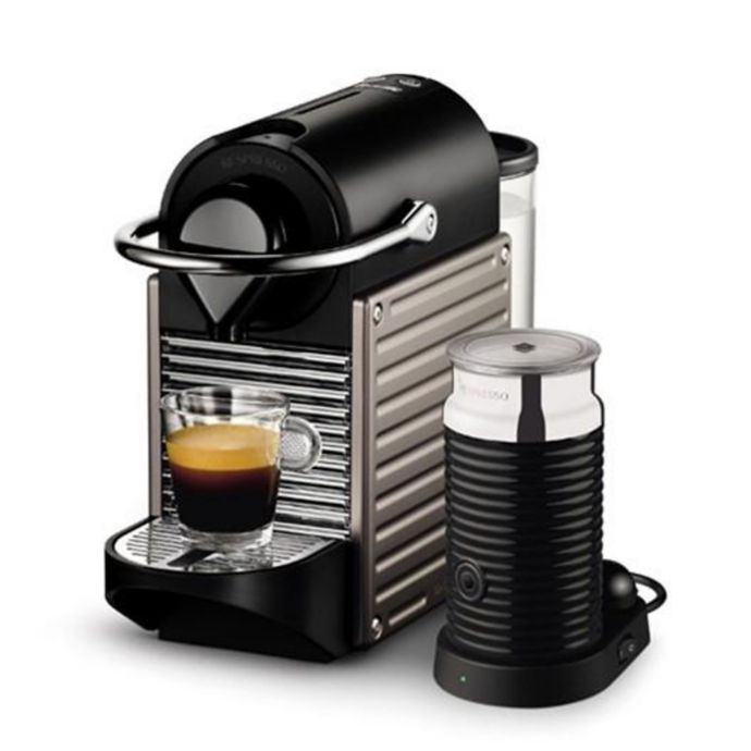 Pixie Espresso Machine Breville® with Aeroccino Milk Frother in Titan | Bed Bath &