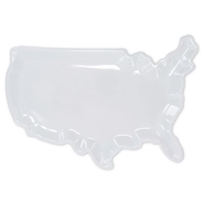 White Porcelain 13-Inch USA Platter