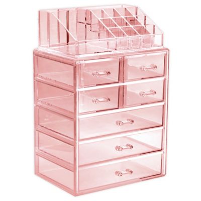 Swissco Storage Solutions Spinning Arts and Crafts Organizer, Rotating,  Clear, 7 Sections
