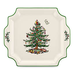 Spode® Christmas Tree Square Handled Platter