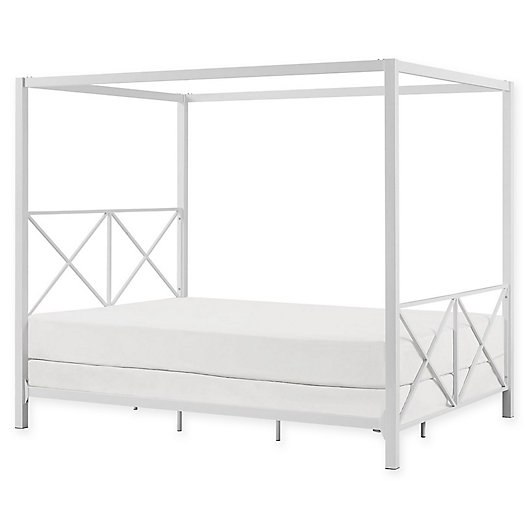 Alternate image 1 for EveryRoom Reese Queen Canopy Bed in White