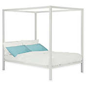 EveryRoom Cara Full Metal Canopy Bed in White