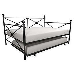 EveryRoom Landon Full/Twin Daybed with Trundle in Black Metal