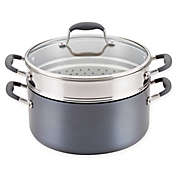 Anolon&reg; Advanced&trade; Home Hard-Anodized 8.5 qt. Covered Stock Pot and Steamer Insert